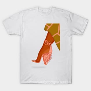 Metallic spiral high-heel shoe - Transparent background T-Shirt